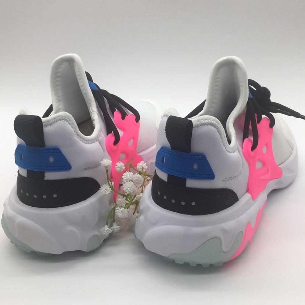 NIKE REACT PRESTO (GS) white/hyper pink-photo blue - Picture 6 of 8